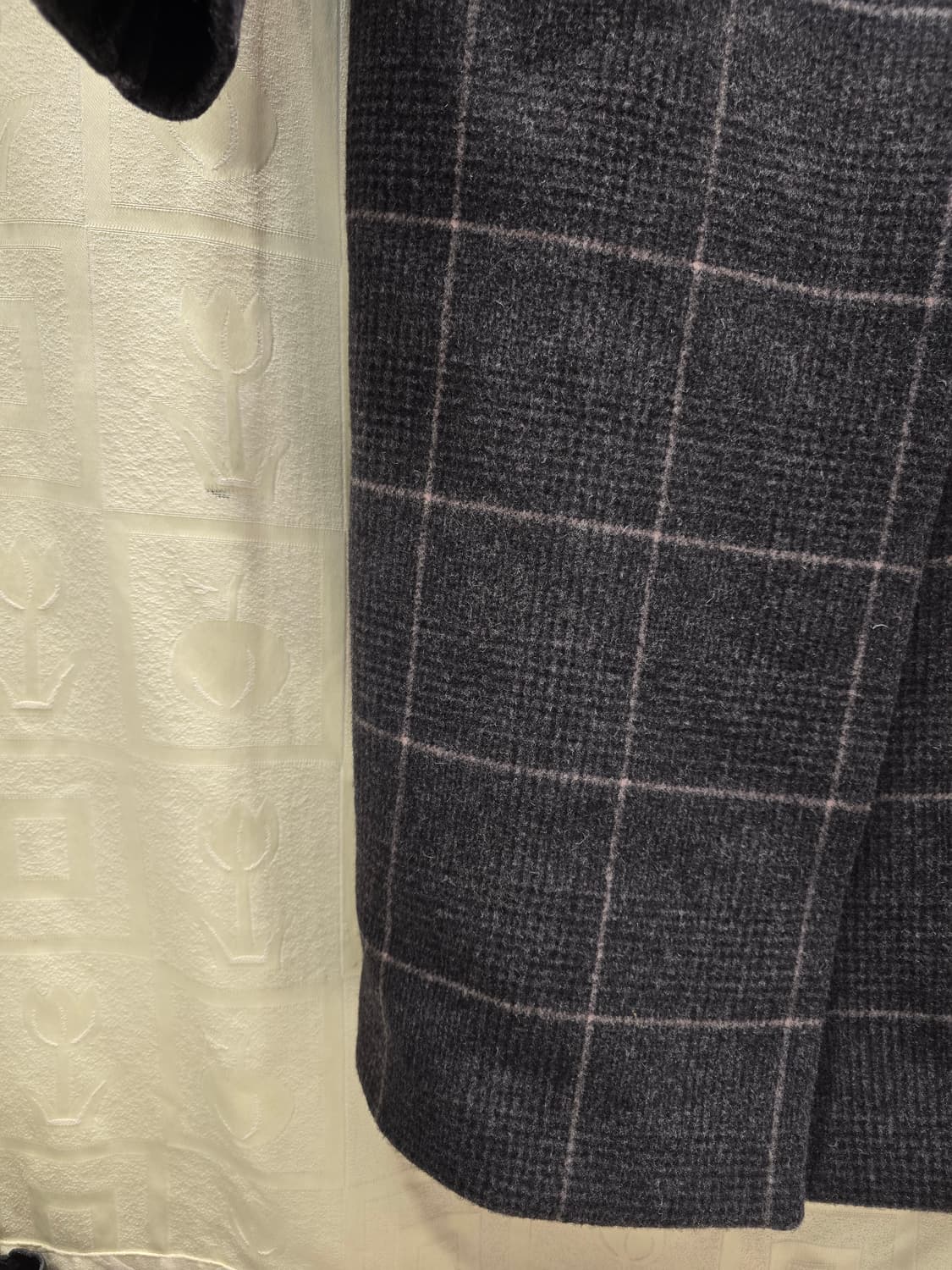 빈폴 체크 모+캐시미어 롱코트 S(55) 상품이미지4