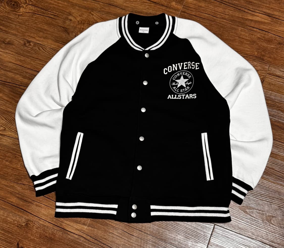 [XL] 컨버스 올스타 블랙 면 바시티 자켓 상품이미지2