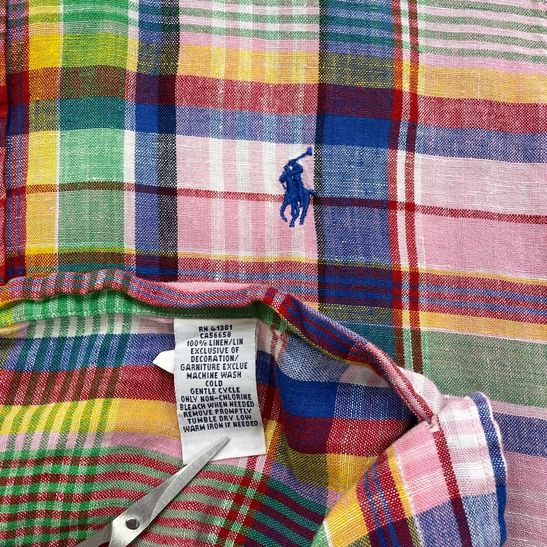 (M) POLO 폴로 랄프로렌 린넨 체크 반팔 셔츠 상품이미지9