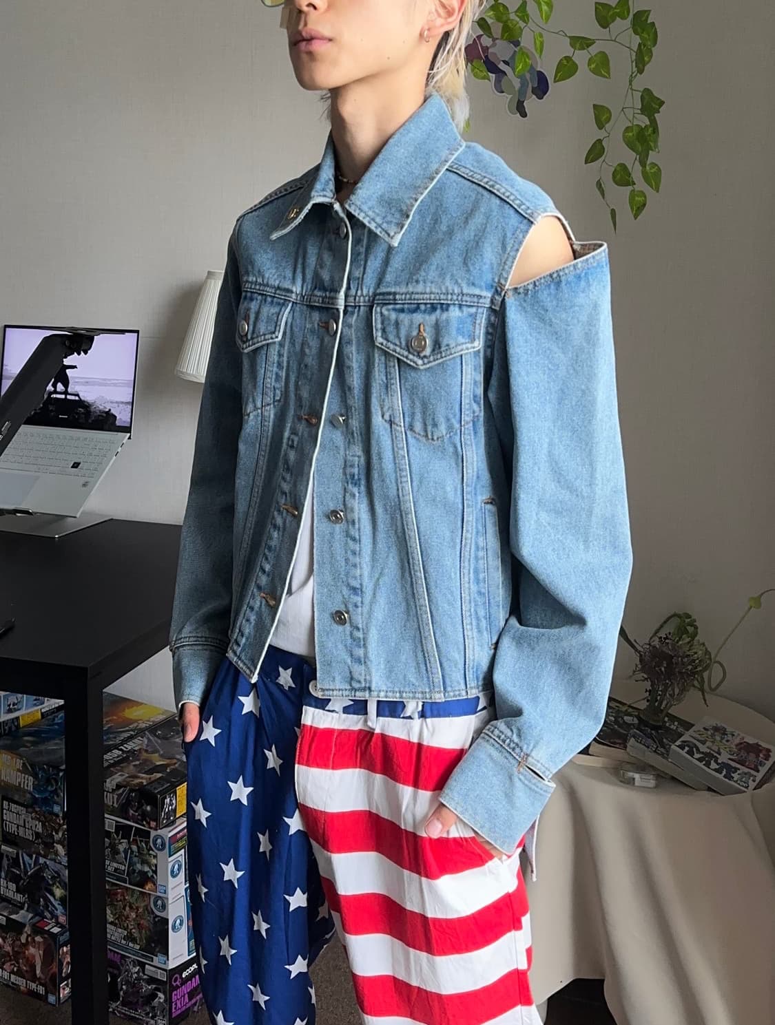 문탠(MOONTAN) 해체주의 데님 자켓 상품이미지2