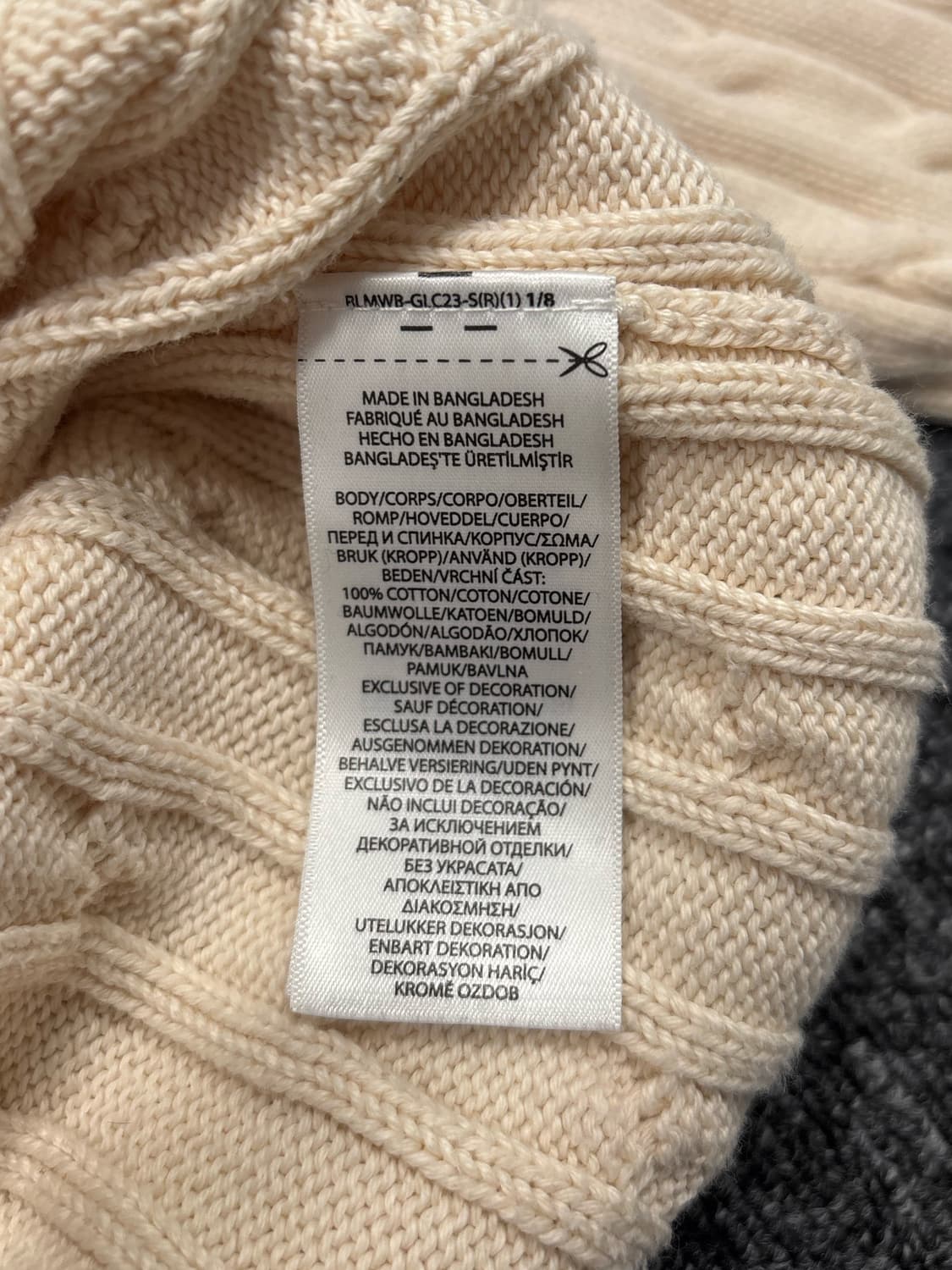 폴로 아이보리 코튼 브이넥 니트 상품이미지7