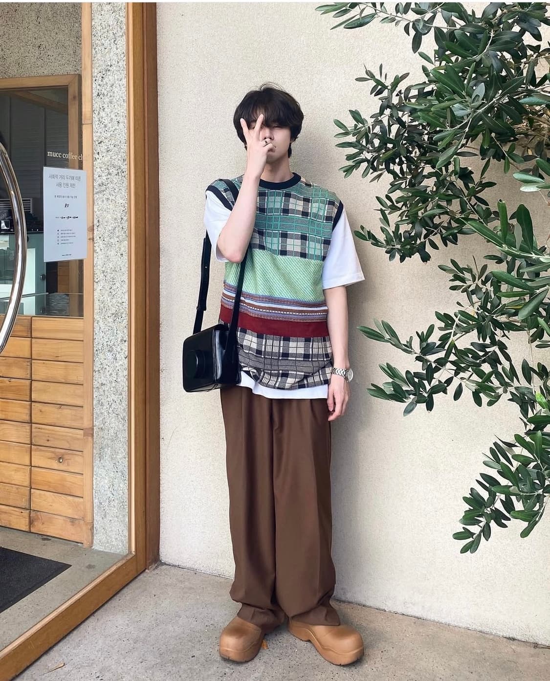 우영미 패치워크 니트 베스트 상품이미지2