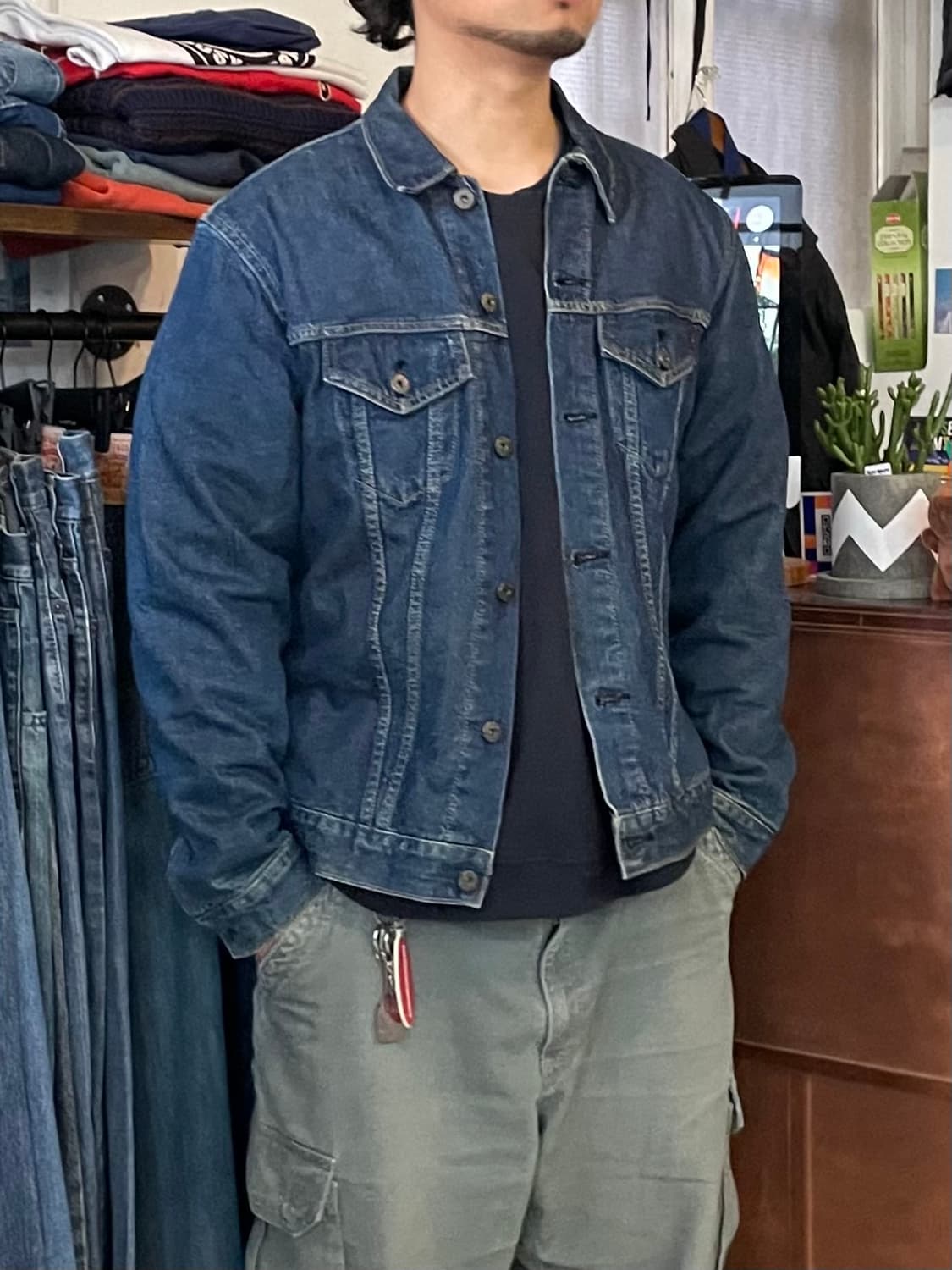 90s~00s made in japan EDWIN 블랭킷 데님 자켓 XL 상품이미지3