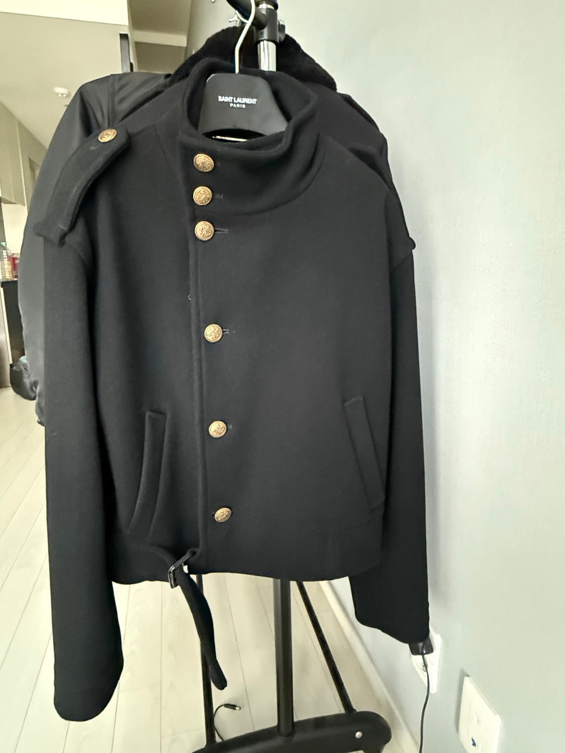 생로랑 울 펠트 밀리터리 자켓 46사이즈 국내매장택 상품이미지9