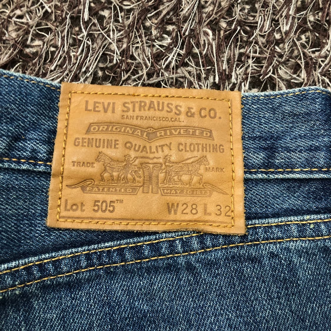 리바이스 빅E 505 워싱 데님 팬츠 상품이미지6