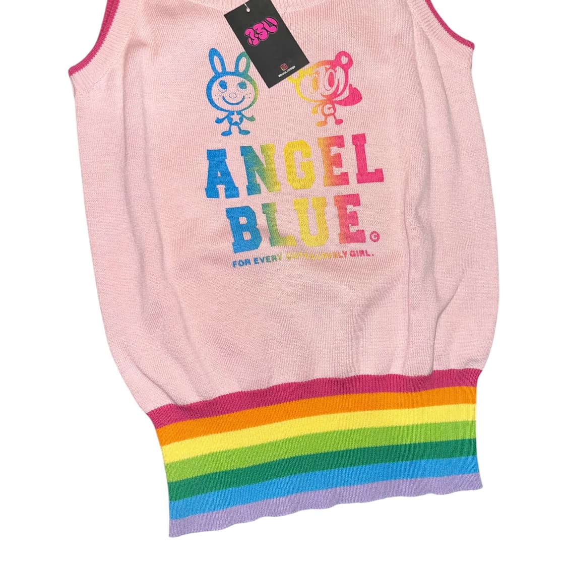 ANGEL♥︎BLUE 엔젤스블루 니트 무지개 나시 키치갸루y2k 상품이미지2