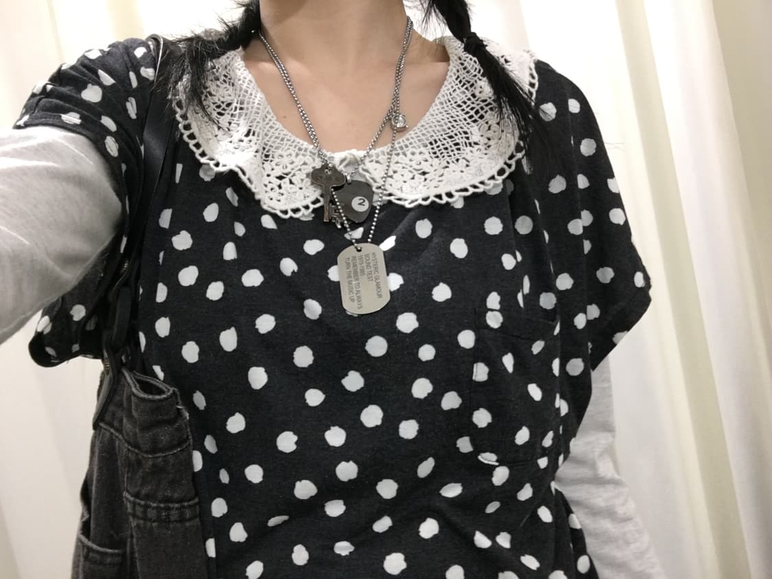 dot t-shirt + lace longsleeve SET 상품이미지2