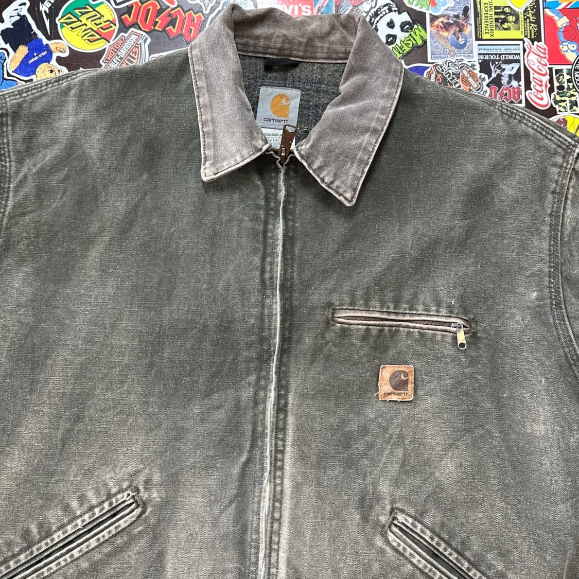 00s USA 칼하트 J97 MOS 샌드스톤 디트로이트 자켓 XL-R 상품이미지3
