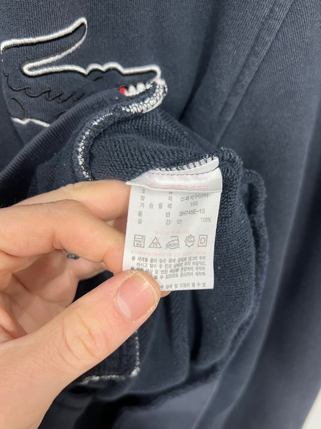 라코스테 빅로고 네이비 스타디움 바시티 자켓 상품이미지6