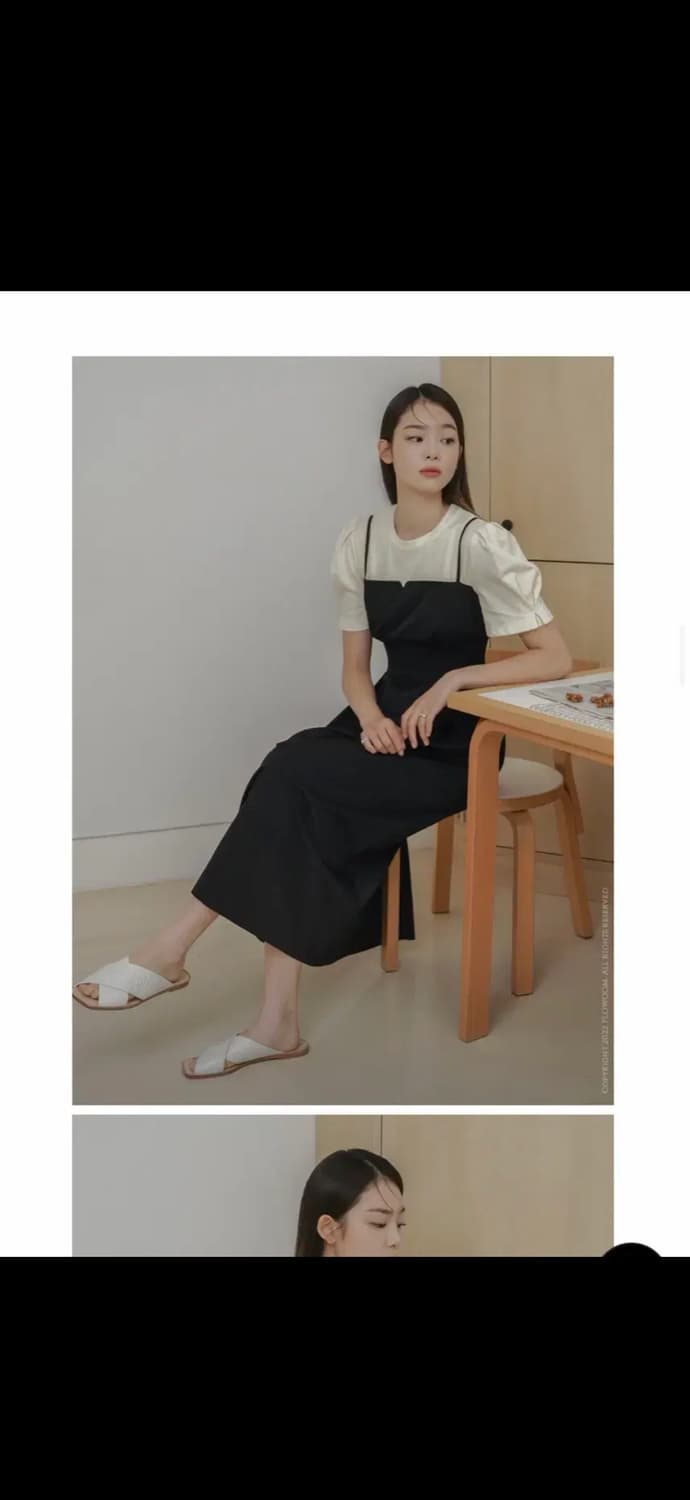 [새상품] 플로움 로만 Roman Holiday Dress 블랙 S 상품이미지2