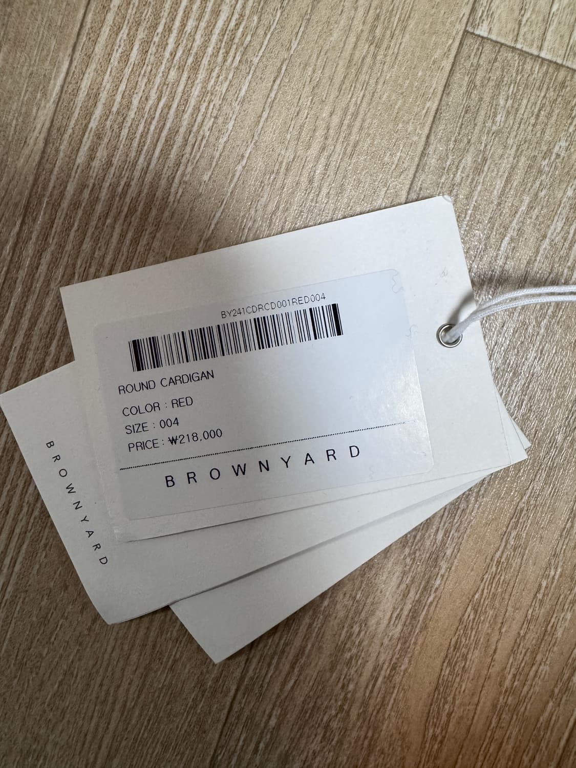 브라운야드 라운드 가디건 레드 4사이즈 상품이미지4