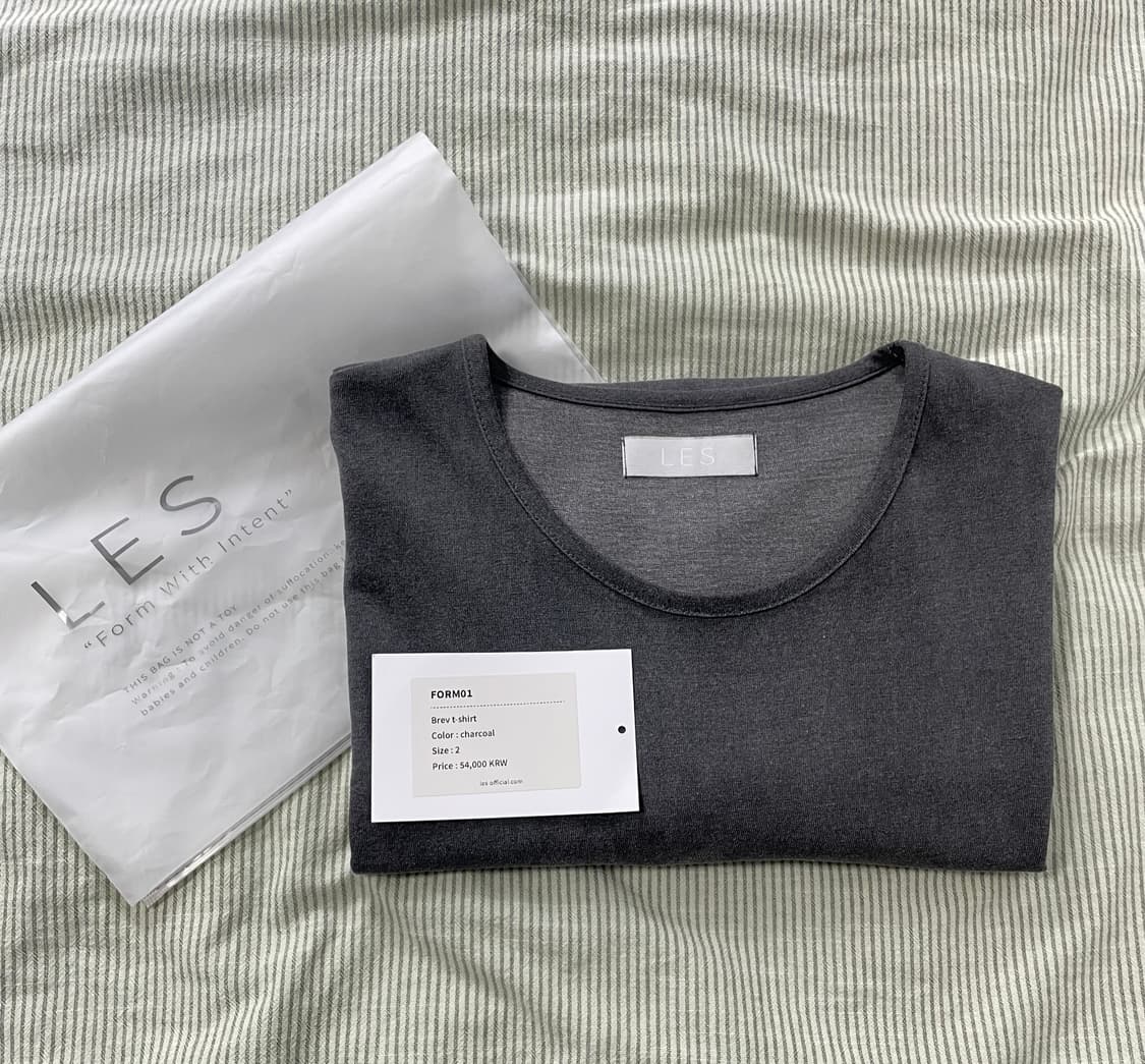 Les Brev T-shirt 반팔 차콜 상품이미지4