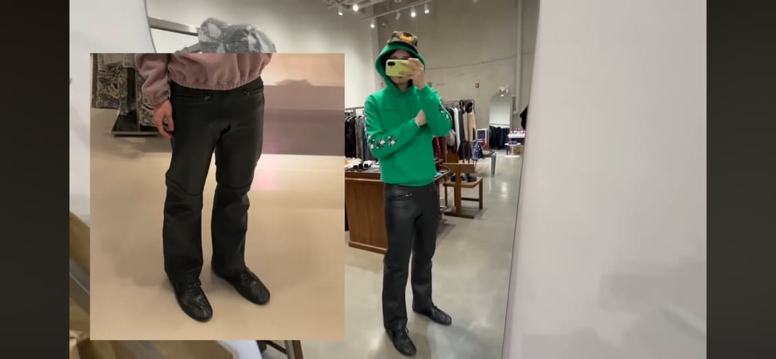 찬스클로딩 더긱스 레더 바이커팬츠 상품이미지1