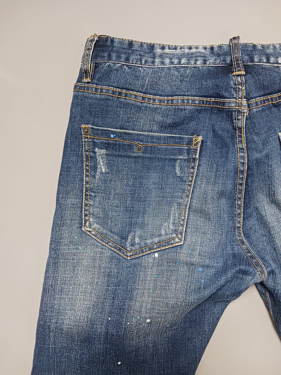 [32] 디스퀘어드2 멀티페인팅 덧댐 슬림진 청바지 상품이미지8