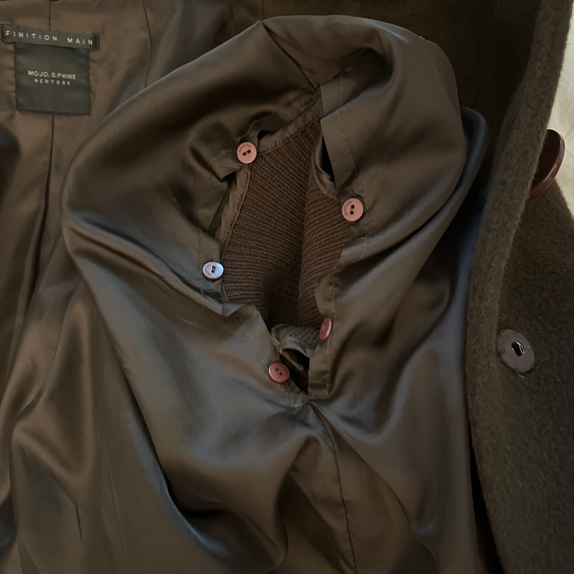 MOJO S PHINE 모조에스핀 투웨이 모 100% 하프코트 상품이미지8