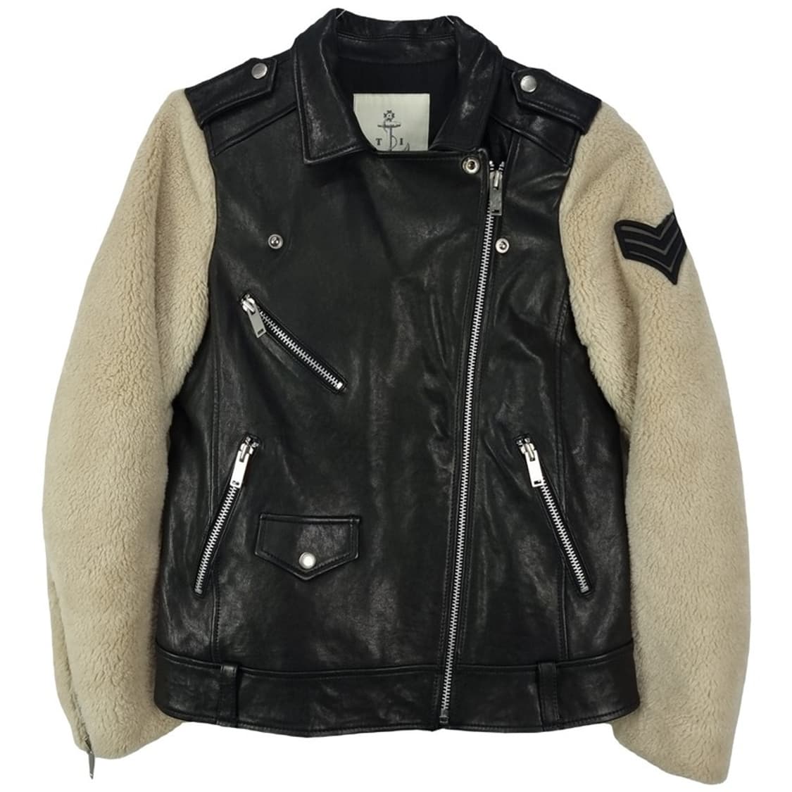 [써스데이아일랜드] 리얼 램스킨 후리스 소매 라이더 자켓 M18668 상품이미지2