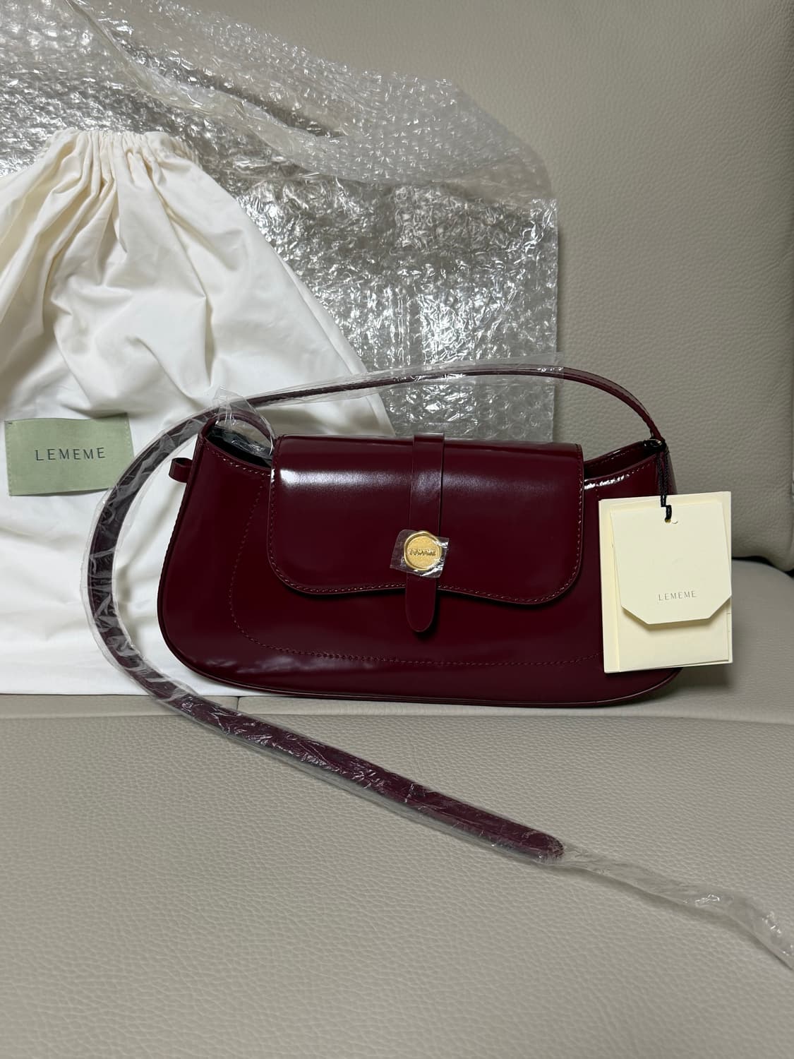 [새상품] 르메메 삭비뉴 Sac Vigne BlackCherry 숄더백 상품이미지4