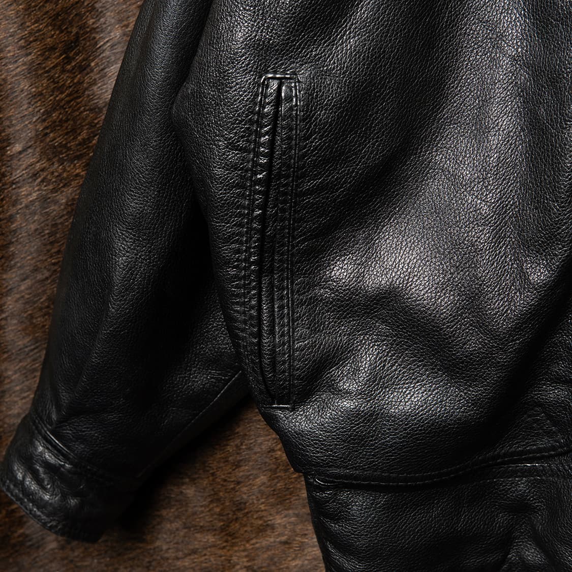 [115] 90s VERSACE 베르사체 레더 에비에이터 자켓  상품이미지6