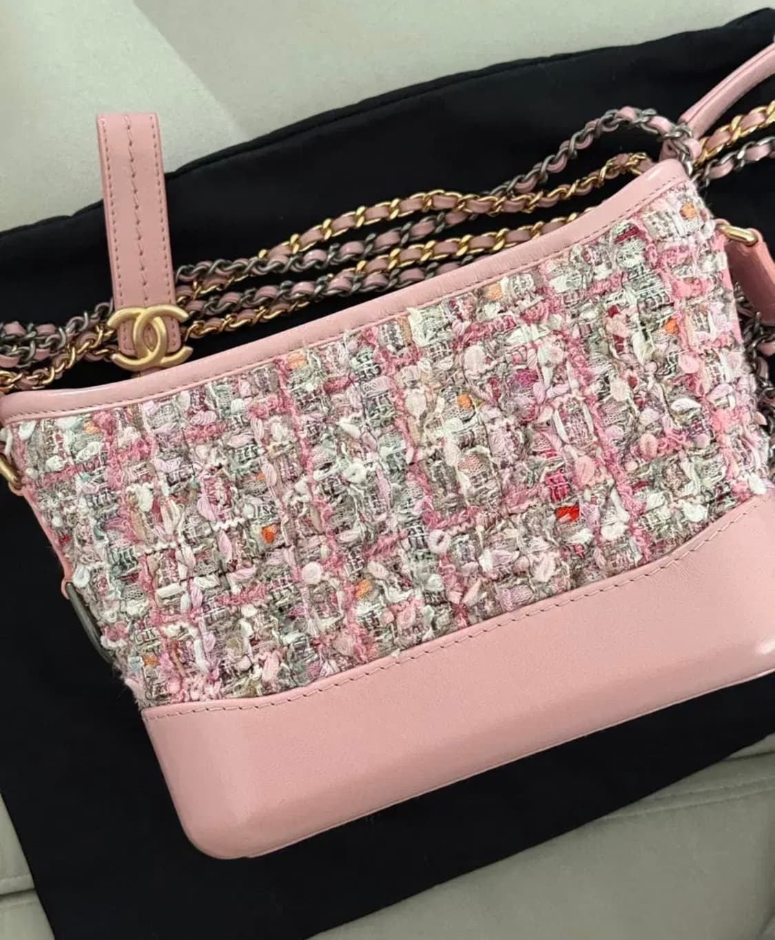 샤넬 핑크 트위드 호보백 가브리엘 호보백 스몰 상품이미지5