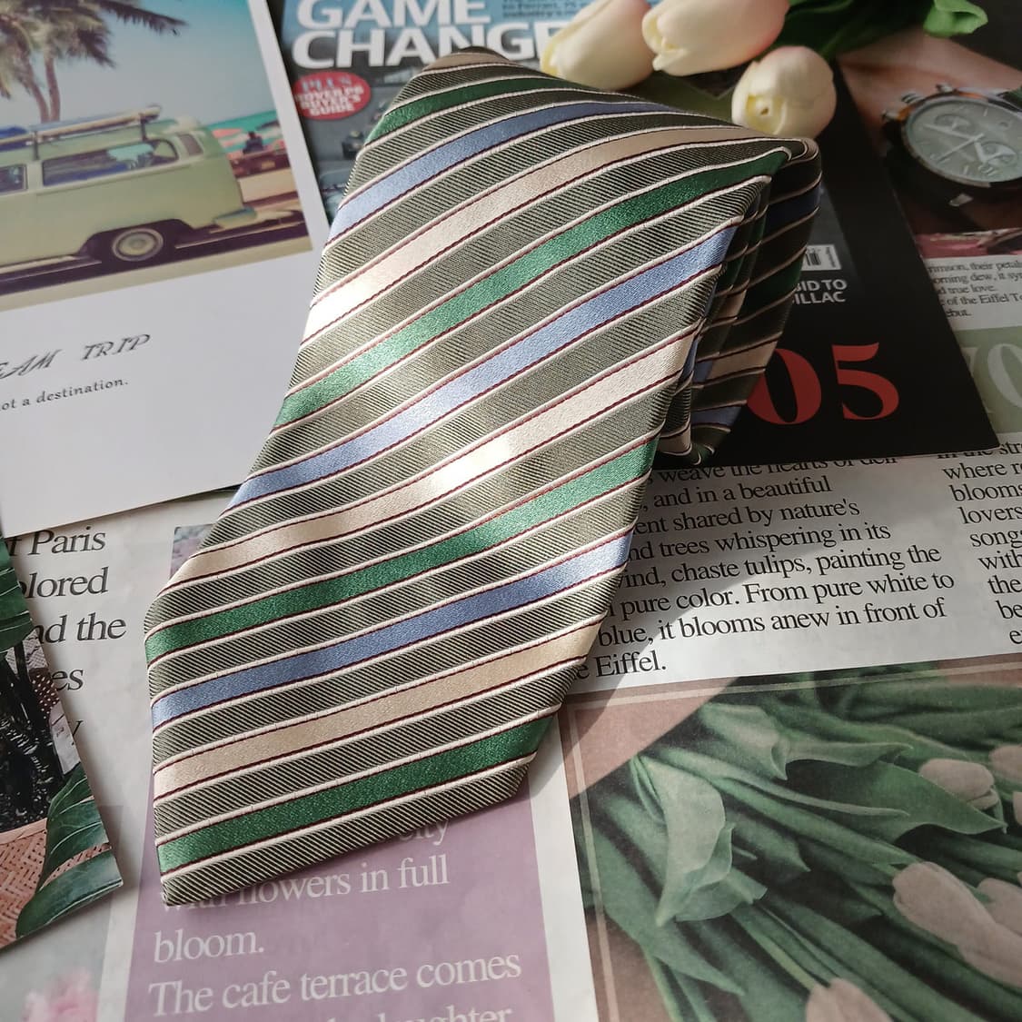 빨질레리 실크 멀티 스트라이프 넥타이 9.2cm A+등급 A19287
 상품이미지4