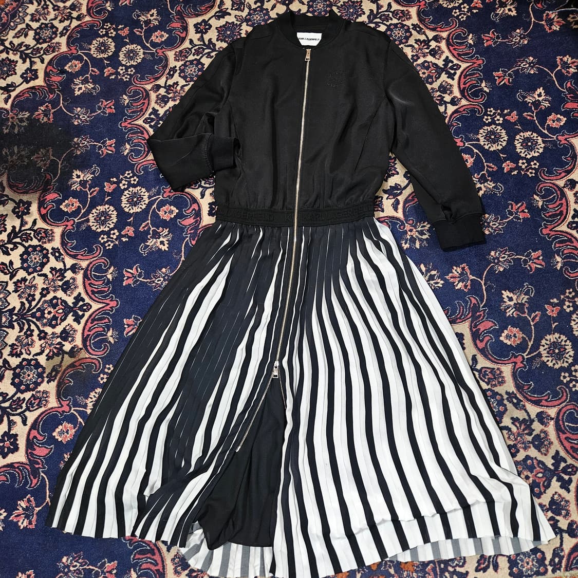 칼라커펠트 투웨이 집업 블루종 원피스 55 상품이미지1