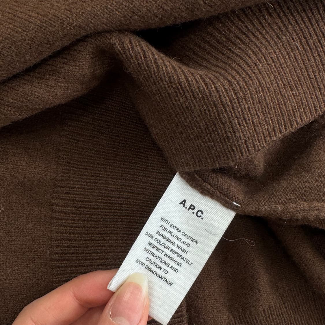 A.P.C 아페쎄 브라운 니트 가디건 상품이미지6