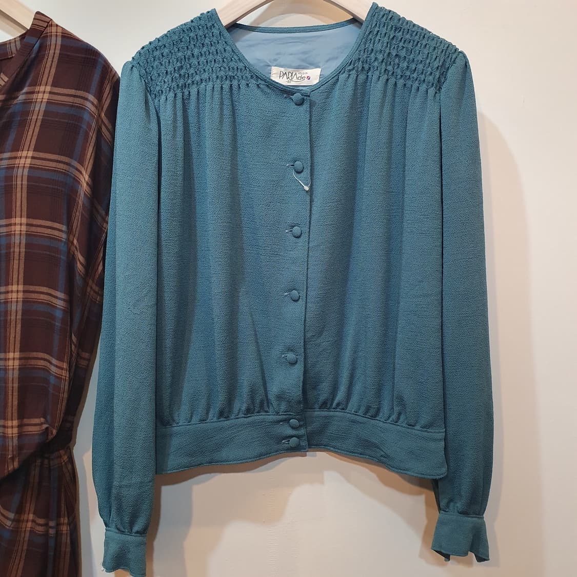 빈티지 블루 블라우스 made in Japan 상품이미지1