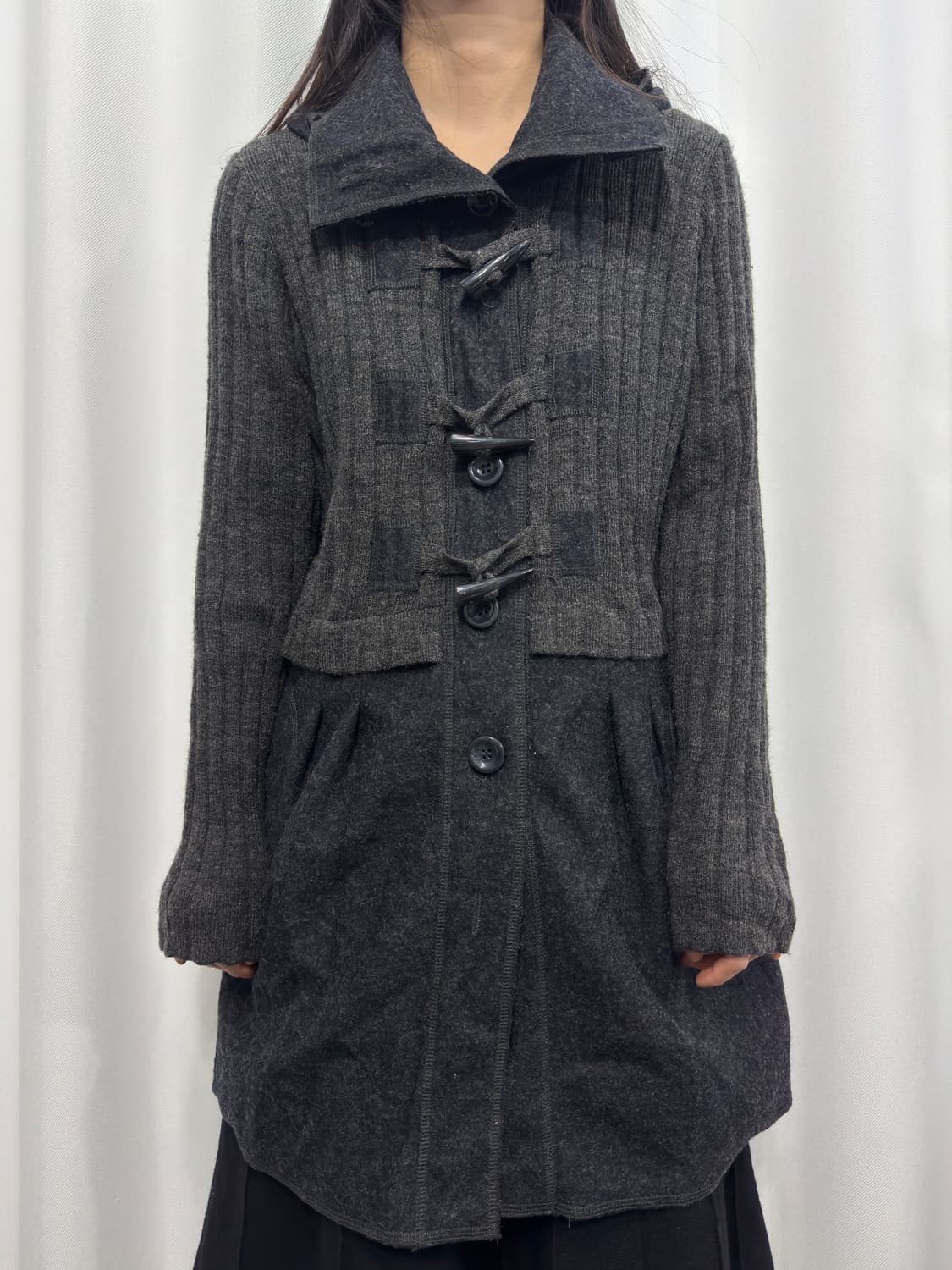 vivi age design duffle cardigan 상품이미지4