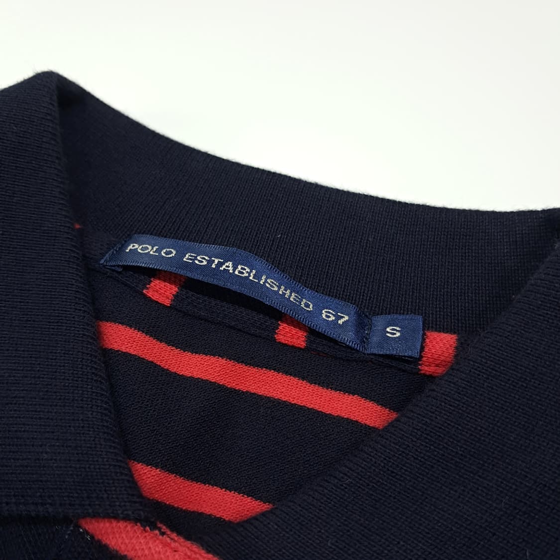 CK119 S 폴로 스트라이프 네이비 레드 카라 원피스 상품이미지3