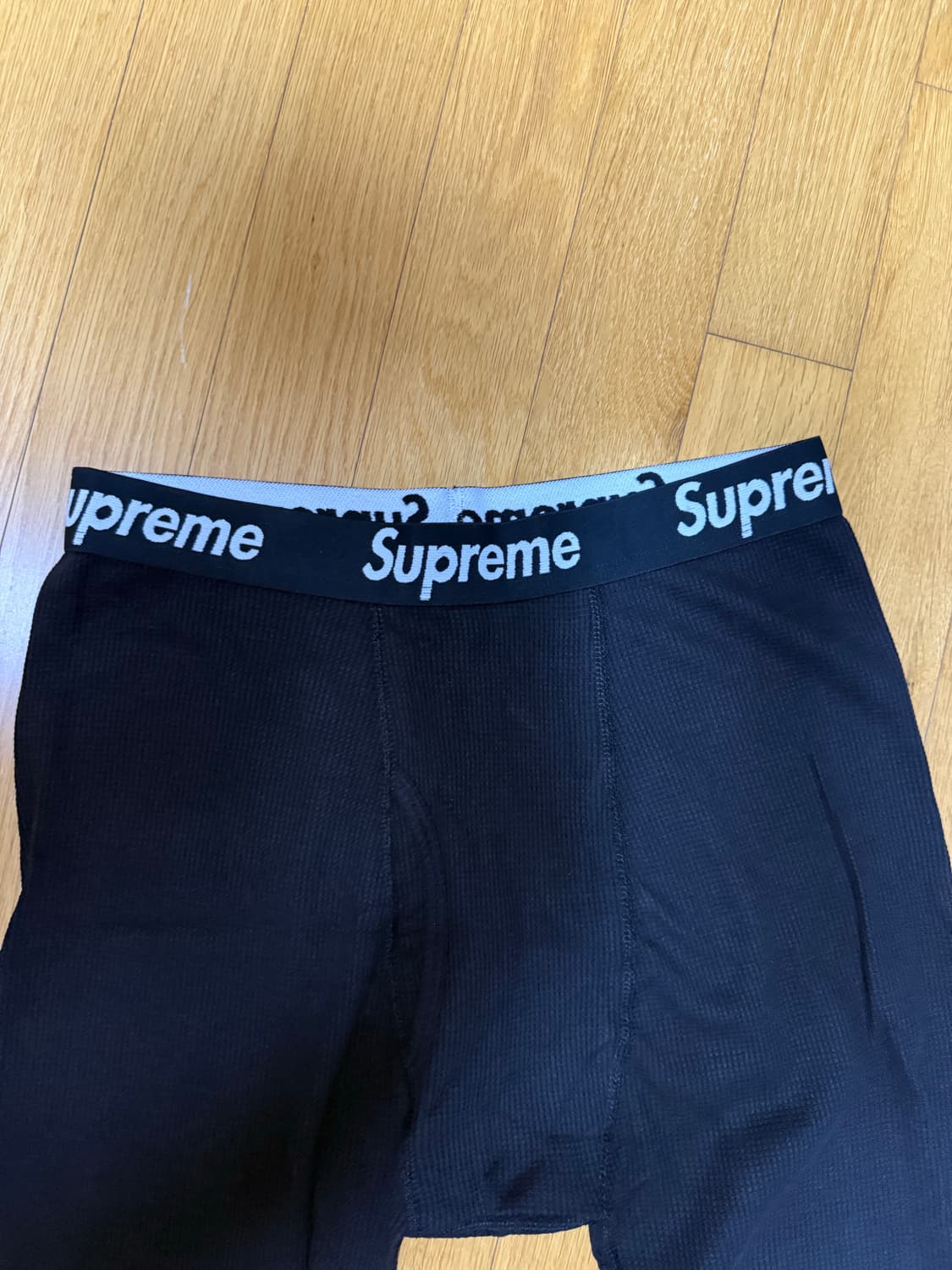 슈프림 헤인즈 써멀 팬츠 블랙 상품이미지3