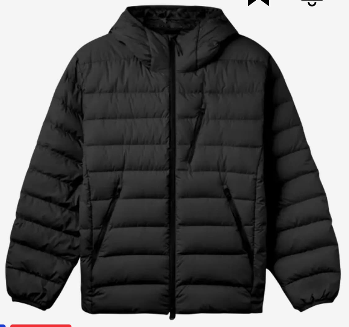 (M) 무탠다드 시티 레저 후디드 라이트 다운 재킷 블랙 상품이미지2