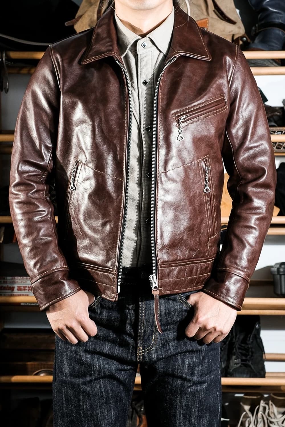 리얼 시몬스(real simons) 말가죽 자켓 팝니다. 상품이미지4