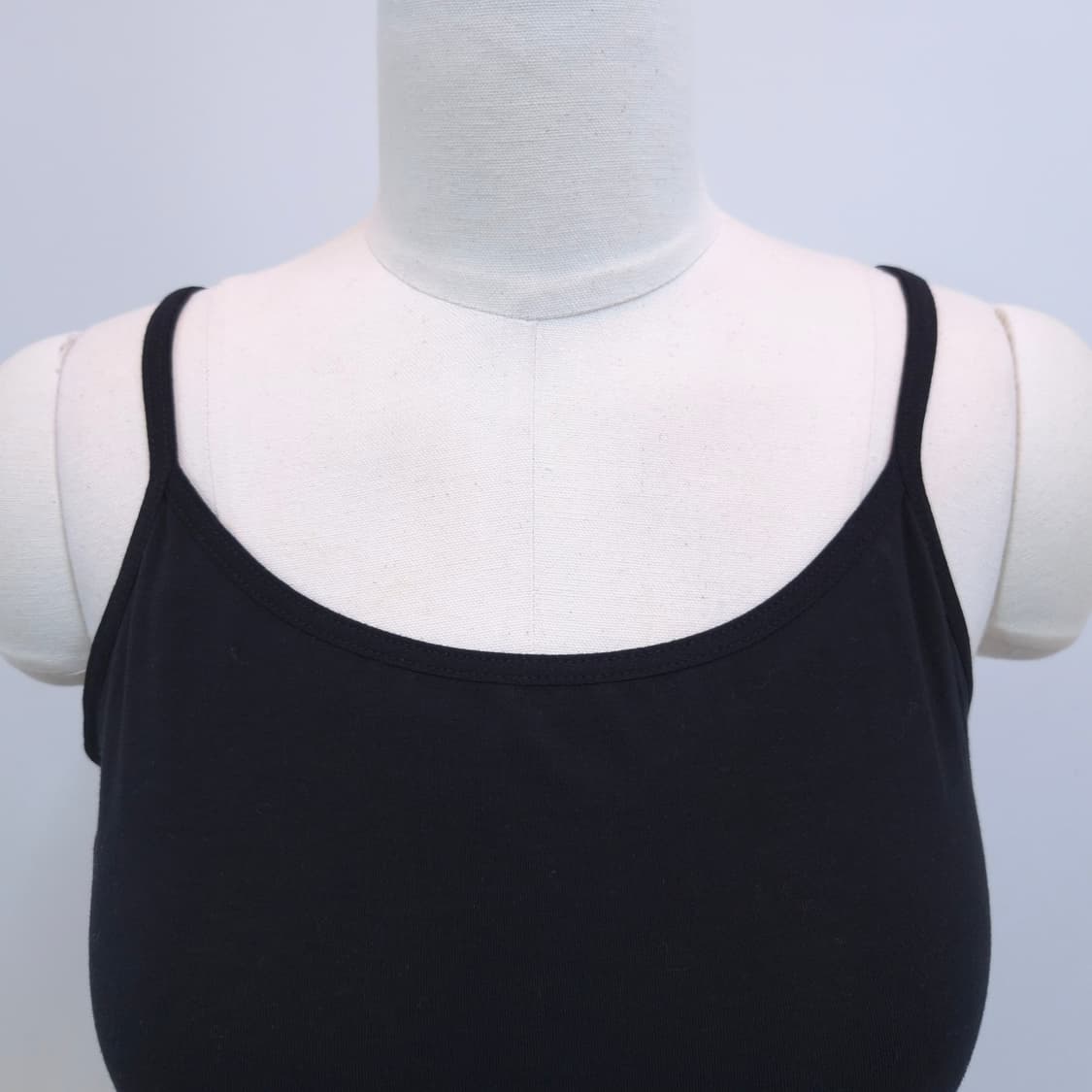 오가닉 코튼 블랙 캡내장 브라탑 이너 슬리브리스 상품이미지3