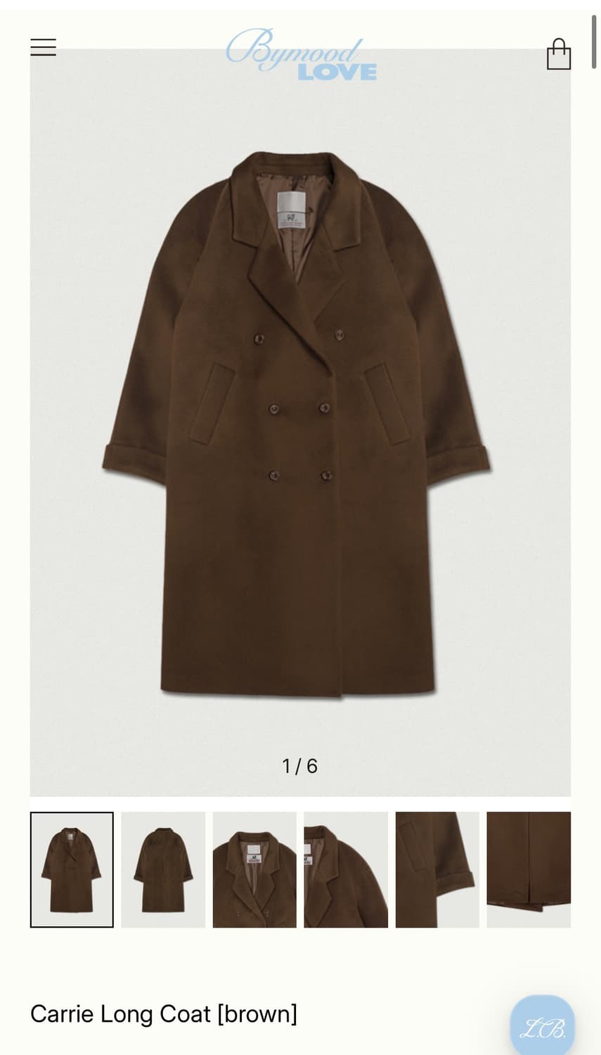바이무드 carrie coat 캐리 코트 브라운 상품이미지1