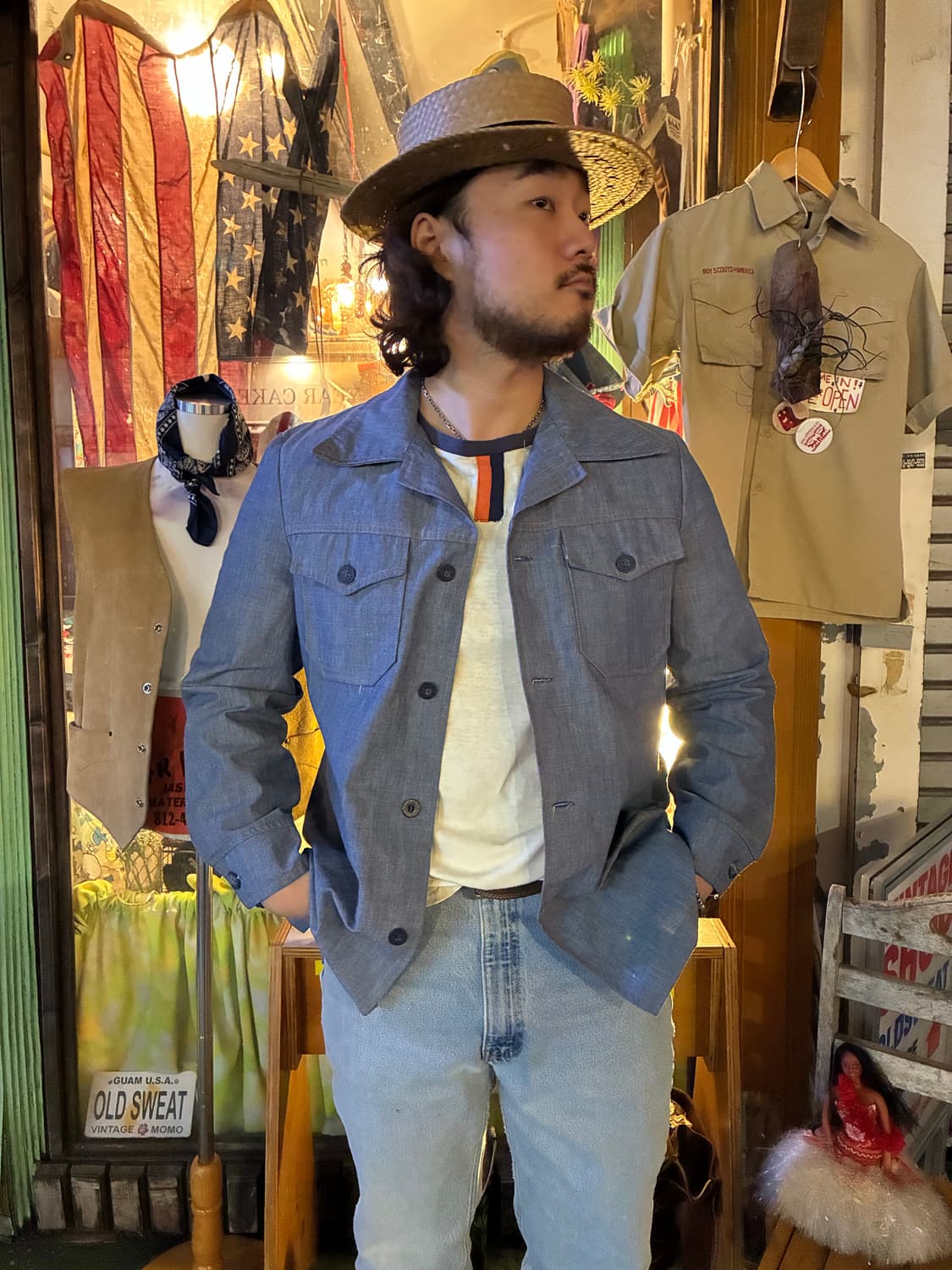  70’s Levi’s Gentleman’s Jeans Shirt 상품이미지1