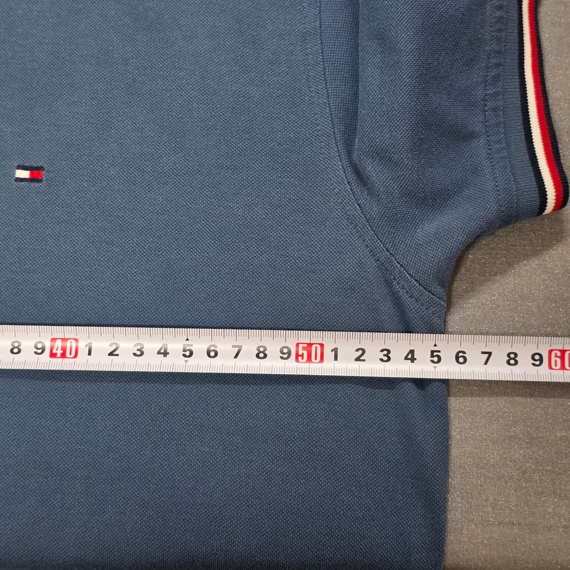 L 타미힐피거 다크블루 반팔 카라티셔츠 상품이미지6