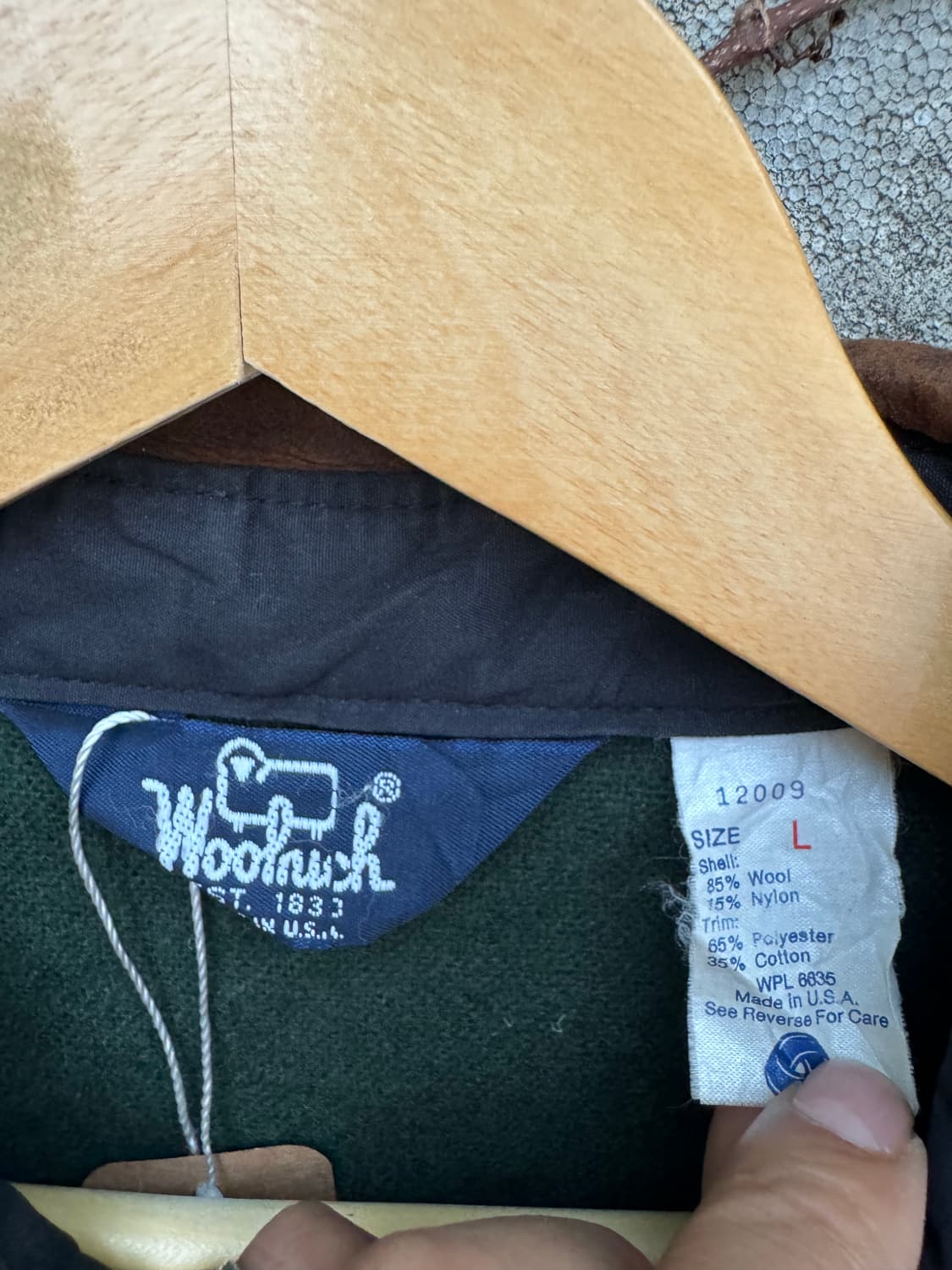 80s woolrich 가죽 카라 플란넬 셔츠 자켓 울리치 셔츠 상품이미지6