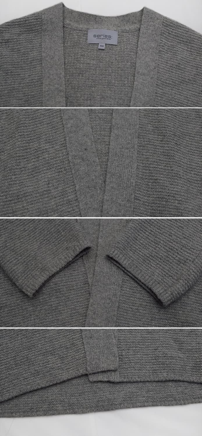 시리즈 버튼리스 울캐시미어 트위드 믹스 니트 가디건 (100) 상품이미지9