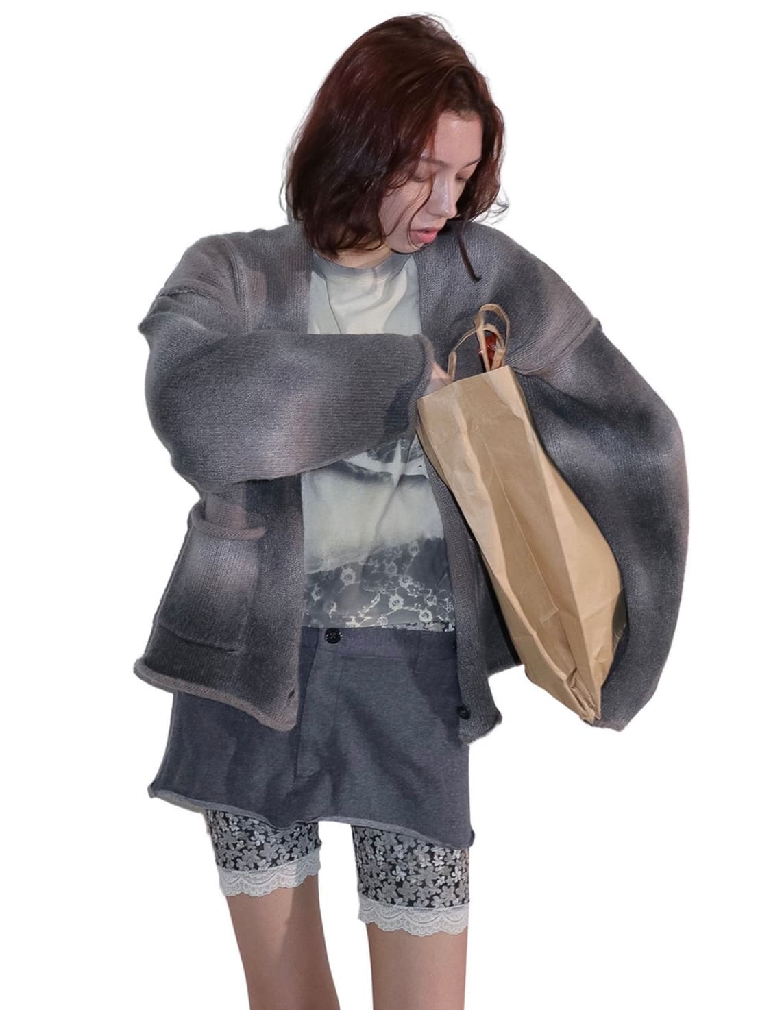 perverze 우먼 레이스 트림 쇼츠 화이트 상품이미지2