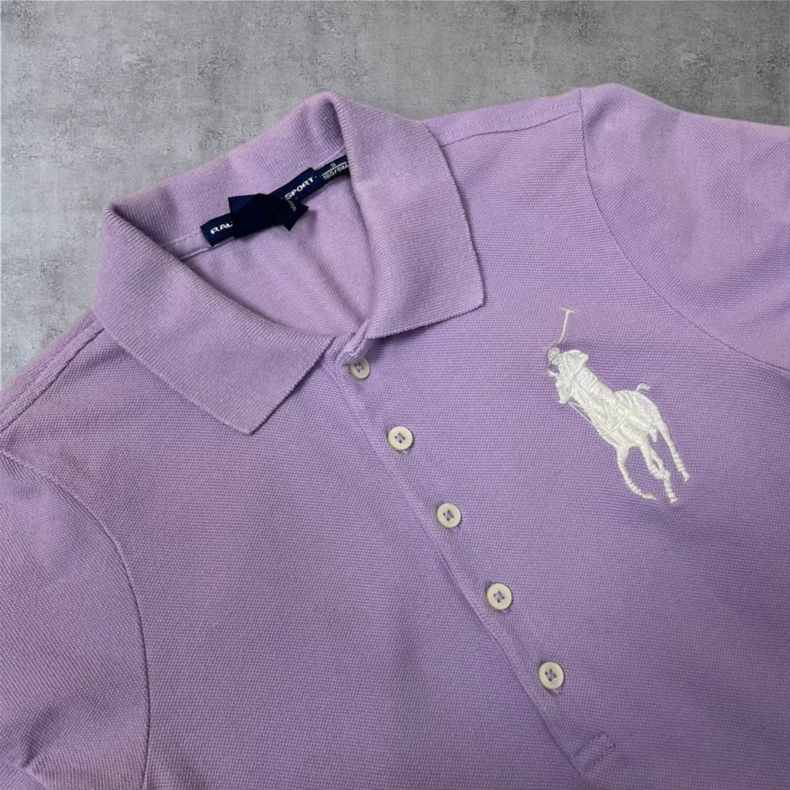 랄프로렌 스포츠 연보라 빅포니 슬림핏 카라 원피스 S 상품이미지4