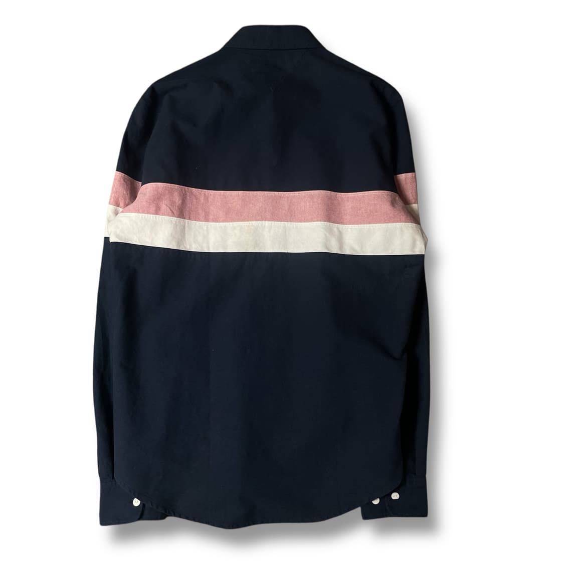 타미힐피거 네이비 핑크 화이트 심플 단가라 S 커스텀핏 상품이미지3