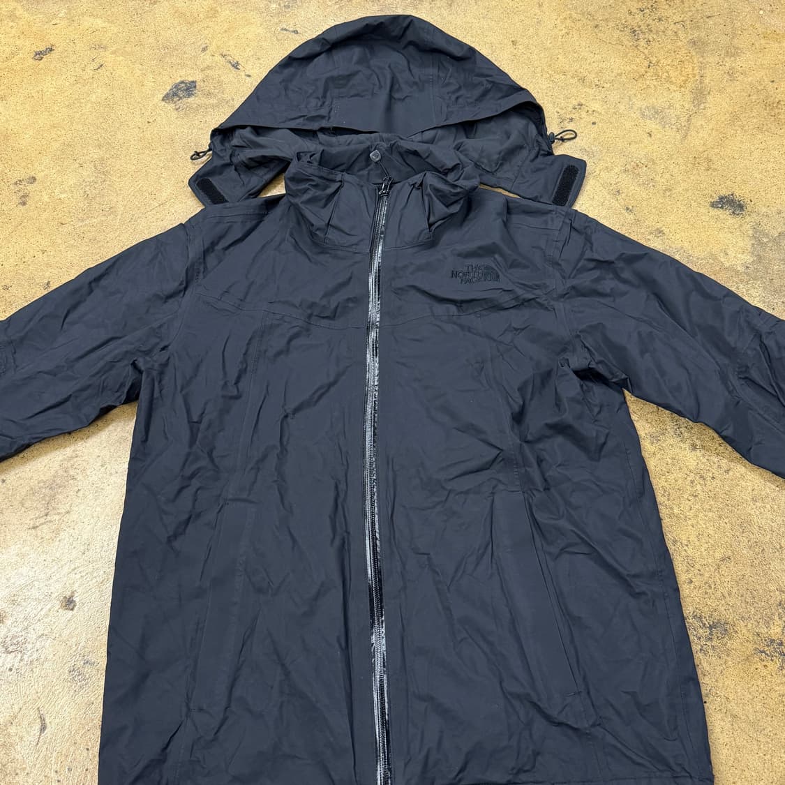 [정품/90] 노스페이스 블랙 바람막이 후드 자켓 b15 상품이미지3