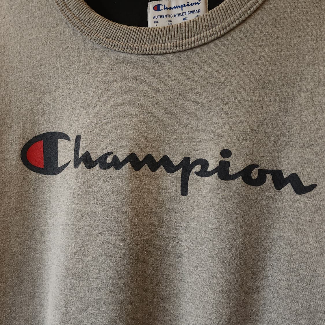 00년대 챔피온 스텐실 로고 스웻셔츠 라이트 그레이 L 상품이미지4
