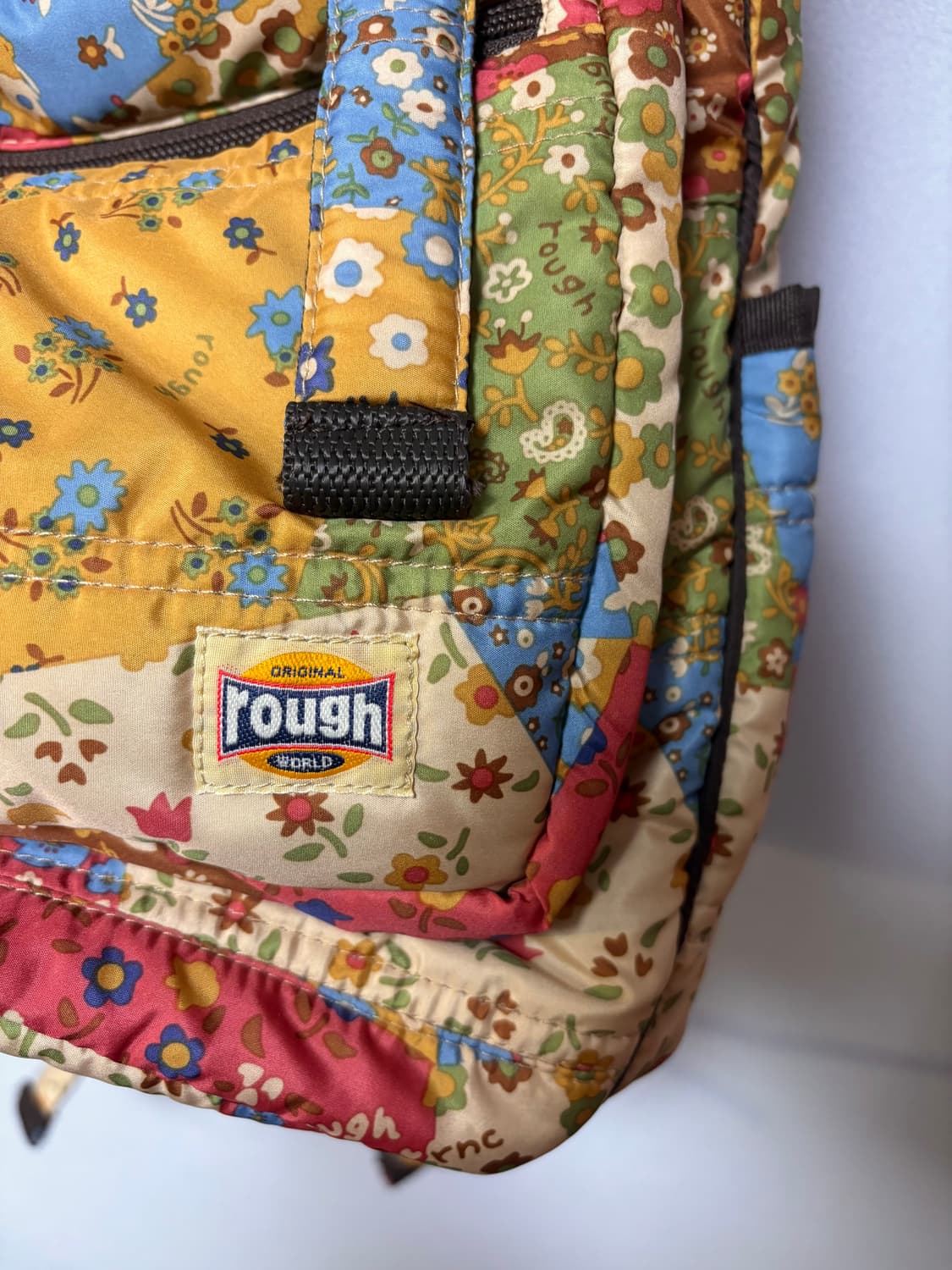 rough 패치 퀼트 백팩 일본 빈티지 모리걸 히피 가방 도트 상품이미지4