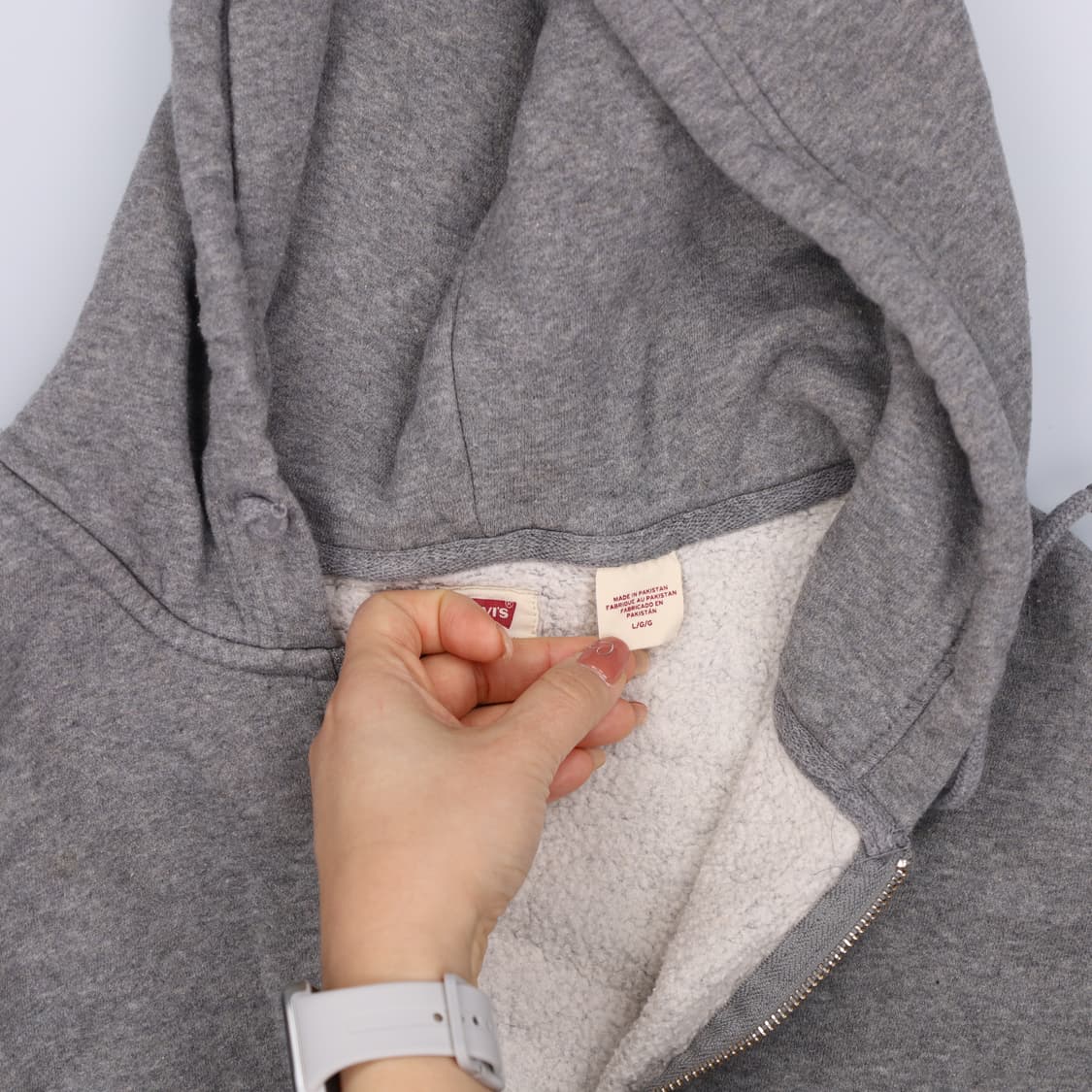 [L] 리바이스 기모 후드 집업 저지 자켓 0105J 상품이미지4