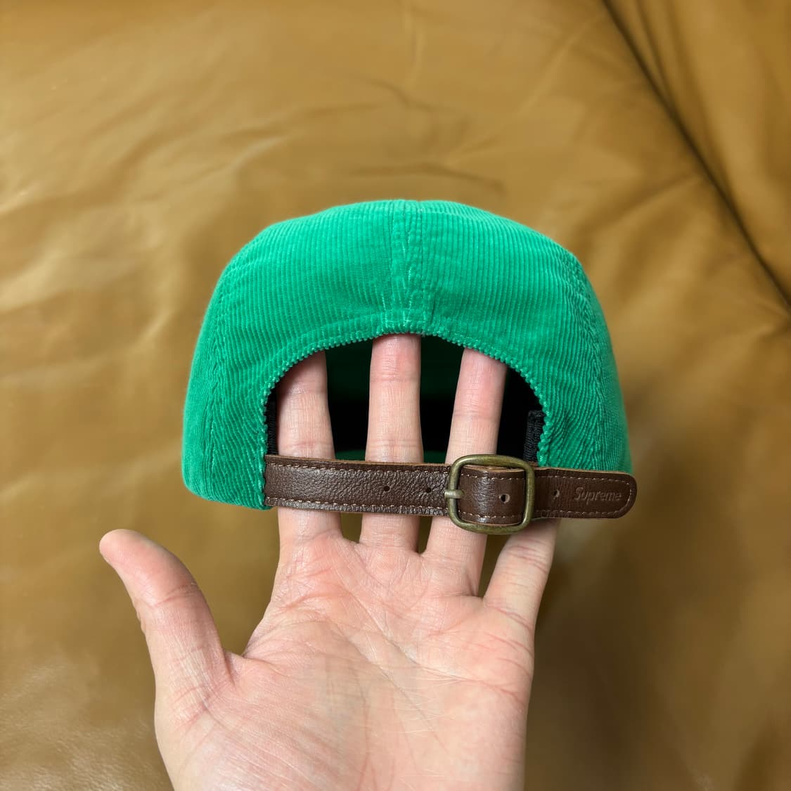 슈프림 캠프캡 모자 박스로고 코듀로이 그린 상품이미지7