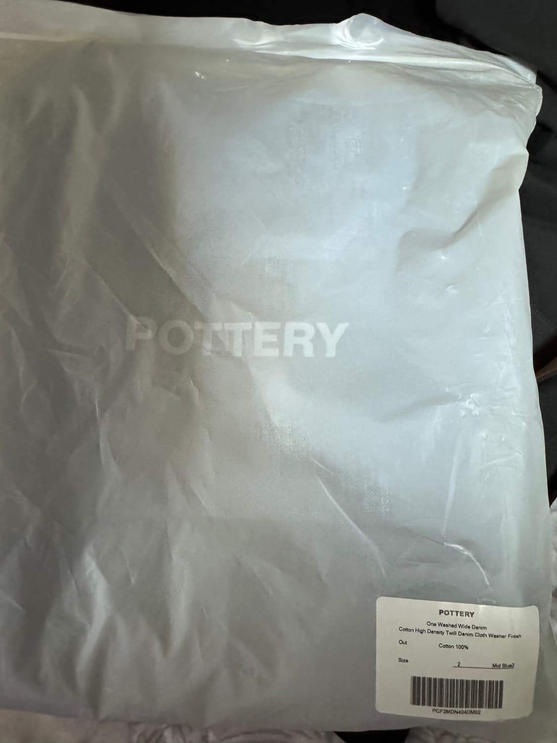 포터리 원워시드 와이드 데님 미드블루2컬러 2사이즈 상품이미지5