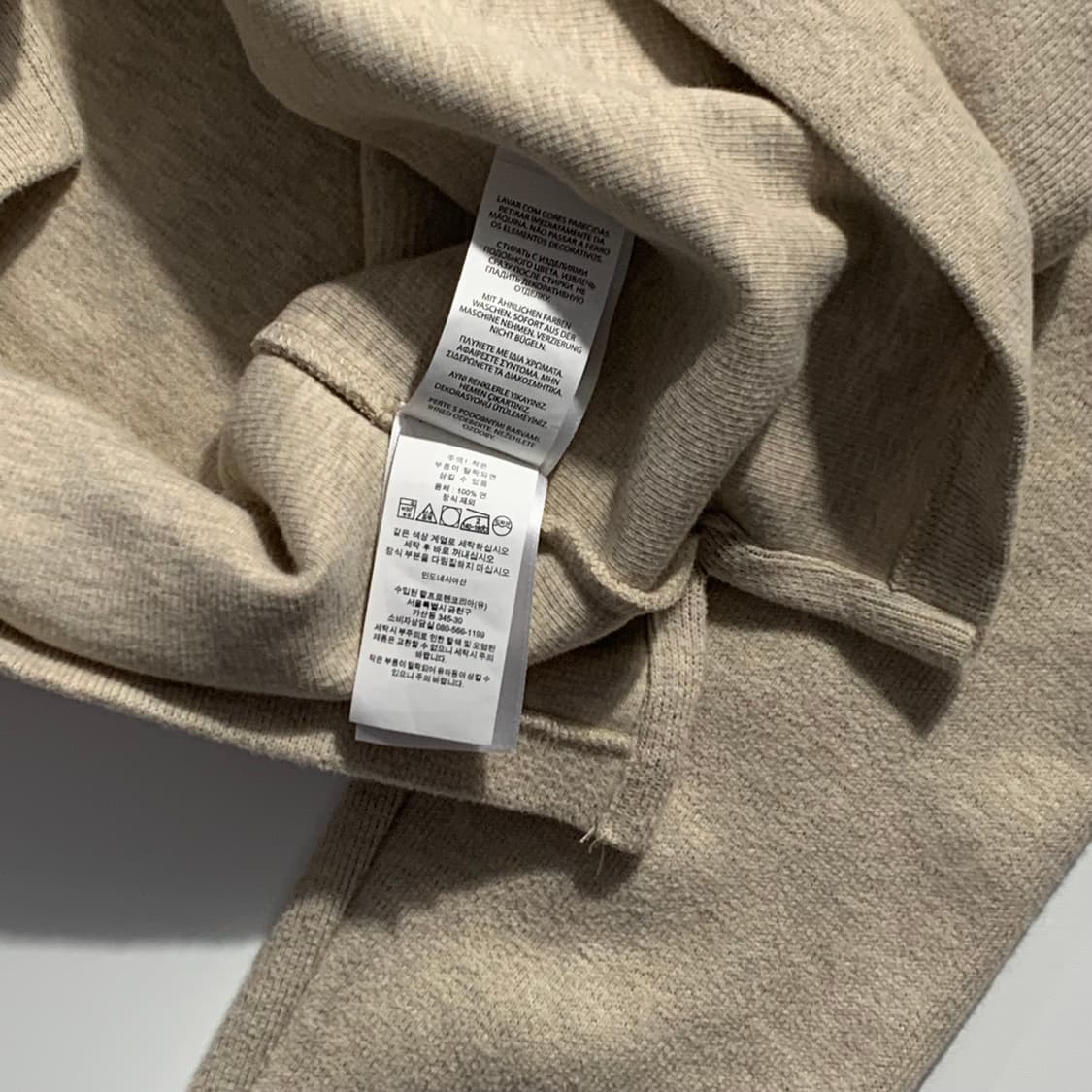 폴로 오트밀 반집업 니트 상품이미지4