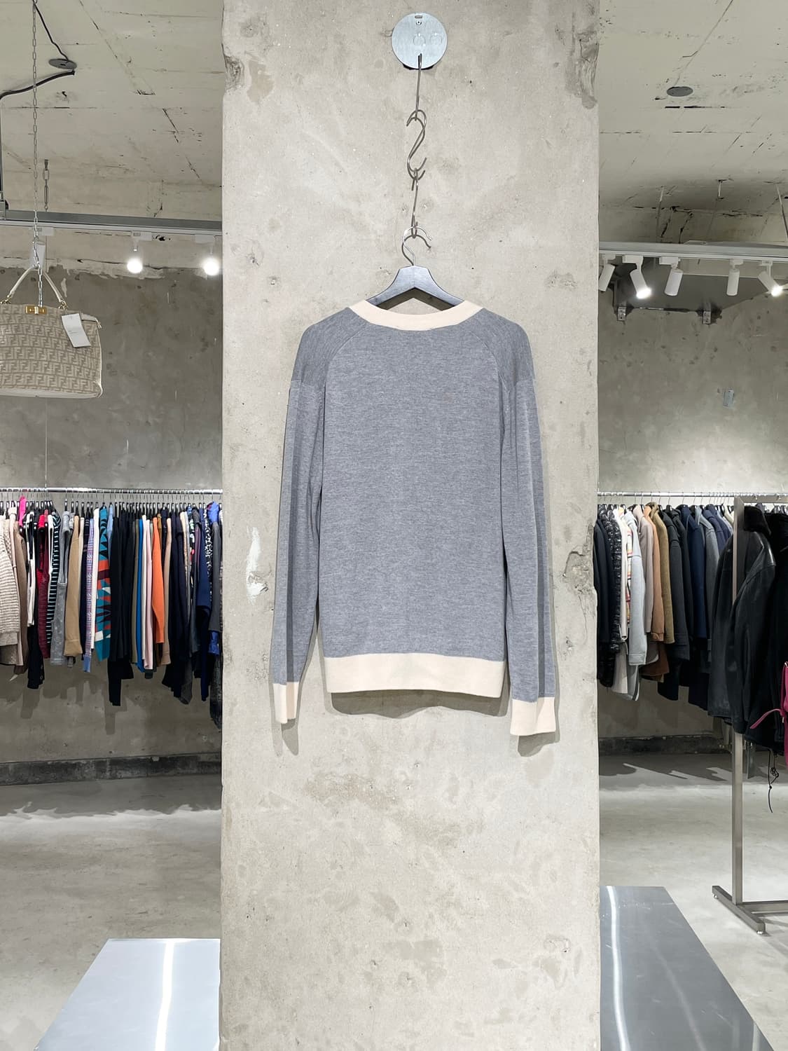 메종 키츠네 멜란지 그레이 폭스 패치 패널 가디건 상품이미지6