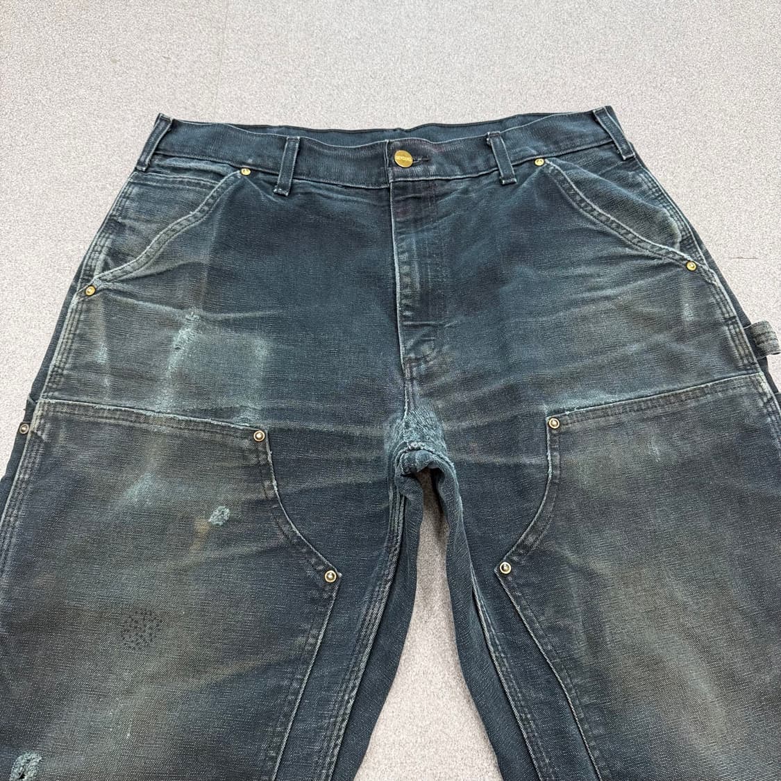 OG 빈티지 칼하트 더블니 B01 BLK 카펜터 팬츠 상품이미지2